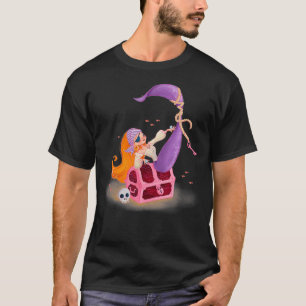 T-shirt Mignonne tête rouge Pirate Sirène Filles Filles