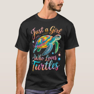 T-shirt Mignonne Tortue Juste Une Fille Qui Aime Les Tortu