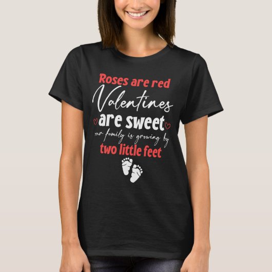 T-shirt Mignonne Valentine's day grossesse faire-part 2024 (Devant)