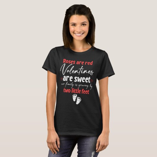 T-shirt Mignonne Valentine's day grossesse faire-part 2024 (Devant entier)