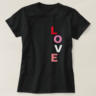 T-shirt Mignonne Valentines Jour Amour Typographie vertica