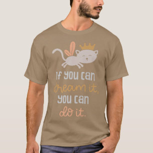 T-shirt Mignonne Vous Pouvez Rêver Il Chat Fée Costume Ave