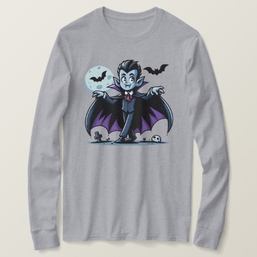 T-shirt Mignonne, whimsical Halloween vampire (Design devant)