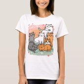 T-shirt Mignonnes chemises de chat pour femmes (Devant)