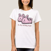 T-shirt Mignonnes, Confortables Chaussons Lapin Rose Lapin (Devant)