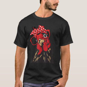 T-shirt mignonnes filles poulet avec bandeau de banane et