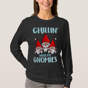 T-shirt Mignonnes Gnomes de Noël Chapeaux de Père Noël Chi
