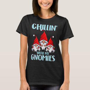 T-shirt Mignonnes Gnomes de Noël Chapeaux de Père Noël Chi