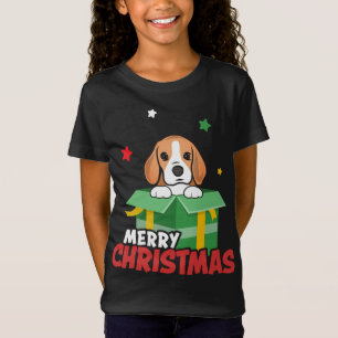 T-Shirt Mignons Beagles Père Noël Amoureux de les chiens J