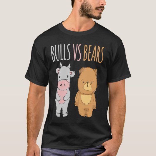 T-shirt Mignons Bulles contre ours Forex Crypto Stock Trad (Devant)