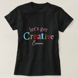 T-shirt Mignons Design Moderne Minimal Lets Obtenir Nom Cr