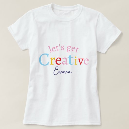 T-shirt Mignons Design Moderne Minimal Lets Obtenir Nom Cr (Design devant)