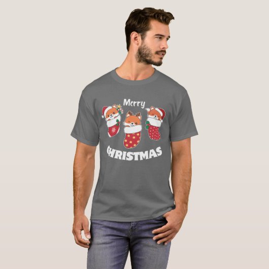 T-shirt Mignons ennemis dans le choeur de Noël pour Noël p (Devant entier)