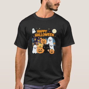 T-shirt Mignons fantômes de maison hantée d'Halloween, cit