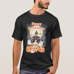 T-shirt Mignons fantômes de maison hantée d'Halloween Citr