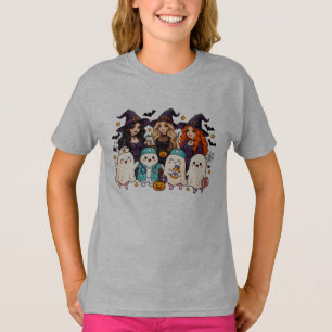 T-shirt Mignons fantômes d'infirmière d'Halloween, sorcièr
