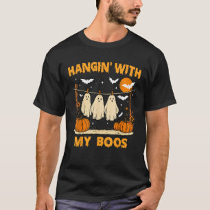 T-shirt Mignons fantômes pendus d'automne avec mes copains