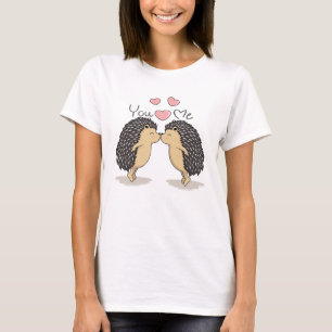 T-Shirt Mignons Hérissons qui s'Embrassent Mignons