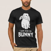 T-shirt Mignons Lapins J'Aime Mon Lapin (Devant)
