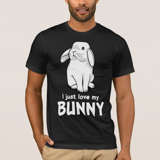 T-shirt Mignons Lapins J'Aime Mon Lapin (Devant)