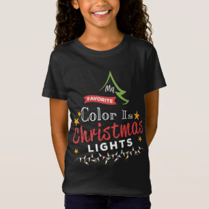 T-Shirt Mignons pyjamas Noël Ma couleur préférée est le Ch