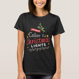 T-shirt Mignons pyjamas Noël Ma couleur préférée est le Ch