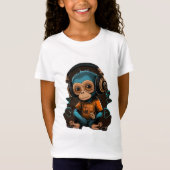 T-Shirt Mignons Singe Écouter Musique, Musique Singe Immer (Devant)