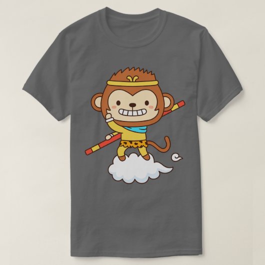 T-shirt Mignons singe roi Sun Wukong (Design devant)