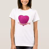 T-shirt Mijn Valentijn Roze hart (Voorkant)