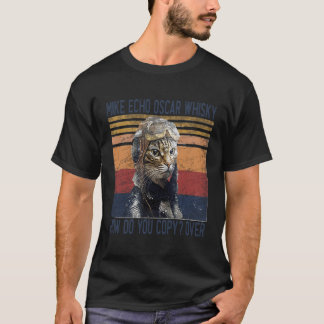 T-shirt Mike Echo Oscar Whisky Comment Copier Pilote Kitty
