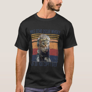 T-shirt Mike Echo Oscar Whisky Comment Copier Pilote Kitty