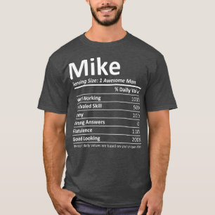 T-shirt MIKE Nutrition Funny Anniversaire Nom personnalis