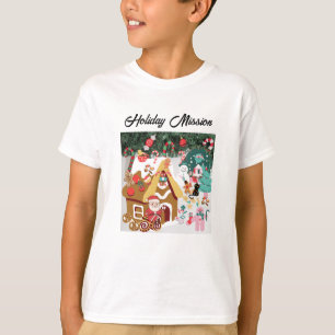 T-shirt Mikitiez bonhomme de neige vintage Noël blanc elfe