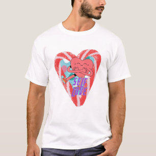 T-shirt Mikitiez coeur rose selfloe june gemini