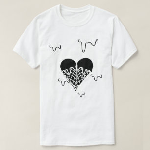 T-shirt Mikitiez cookiesandcream glace à coeur noir