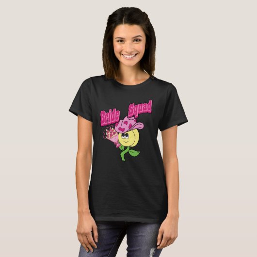 T-shirt Mikitiez cowboy bridesquad june mariée (Devant entier)