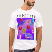 T-shirt Mikitiez crâne rouge toxique pomme vegan été (Devant)