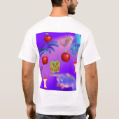 T-shirt Mikitiez crâne rouge toxique pomme vegan été (Dos)