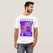 T-shirt Mikitiez crâne rouge toxique pomme vegan été (Devant entier)