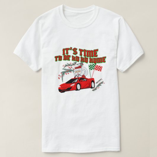 T-shirt Mikitiez ho ho santaclaus trainer à la maison (Design devant)