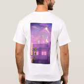 T-shirt Mikitiez neko ami portrait chat (Dos)