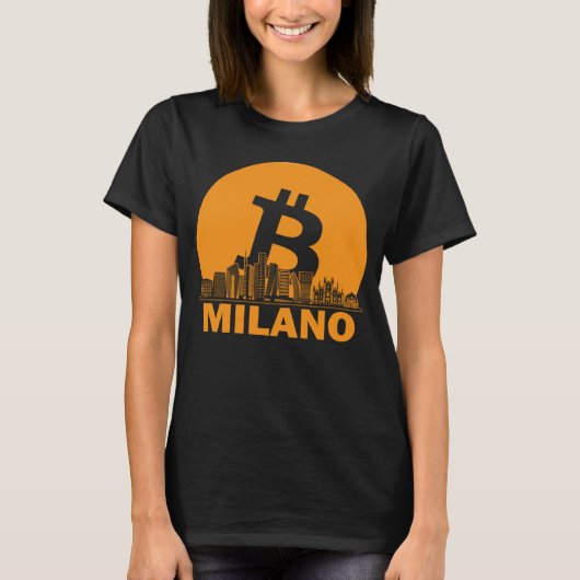 T-shirt Milan Bitcoin Maximalist Bitcoin Milan Skyline (Devant)