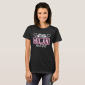 T-shirt Milani Gardez le calme et laissez Milani traiter c (Devant entier)