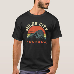 T-shirt Miles City Montana Montagne Vintage Retro
