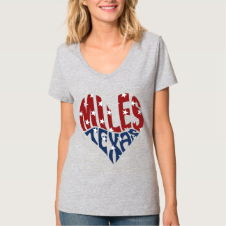 T-shirt "MILES, TEXAS HEART STARS"