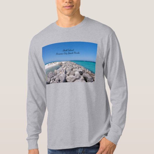 T-shirt Milieu De L'Île Shell Jetty Mens Long Sleeve (Devant)