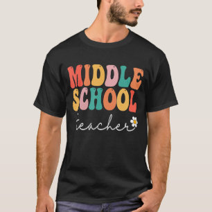 T-shirt Milieu Enseignant Retro Super Joyeux Premier Jour