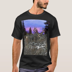 T-shirt Milieux de coutume de cerfs communs de mule