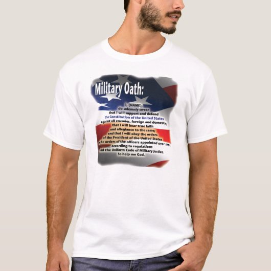T-shirt militaire de serment (Devant)