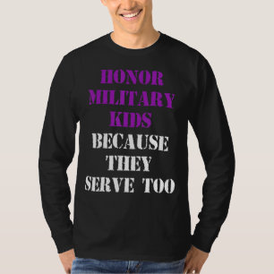 T-shirt Militaire Mois Enfant Purple Up Honor